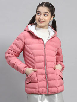 Monte Carlo - Pink Solid Hood Jacket