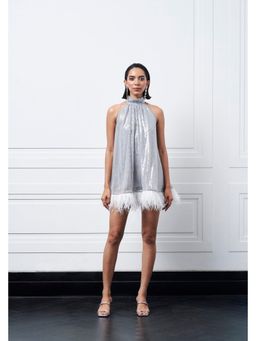 Kay Kay BY KKHUSHI SAHAII - Hugo Grey A Line Mini Dress