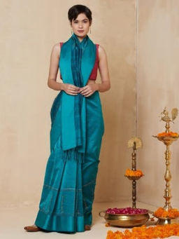 Fabindia - Cotton Silk Maheshwari Printed Sari