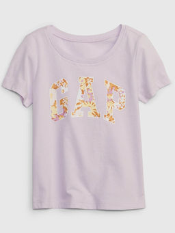 GAP - Girls Purple Round Neck Logo T-shirt