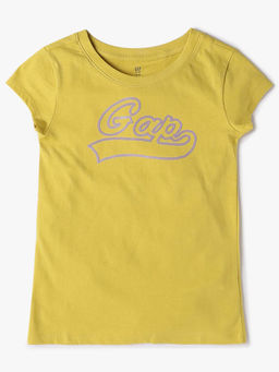 GAP - Girls Yellow Relaxed Crew Neck T-shirt