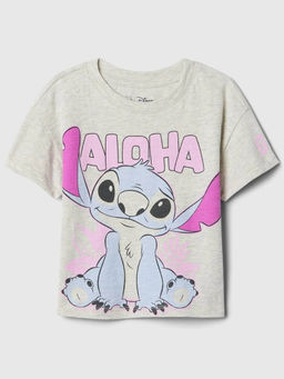 GAP - Girls Grey Character Print Crew Neck T-shirt