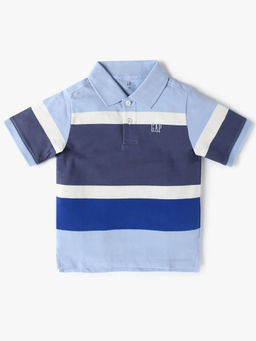 GAP - Boys Blue Striped Polo T-shirt