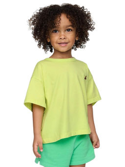 GAP - Boys Green Solid Crew Neck T-shirt