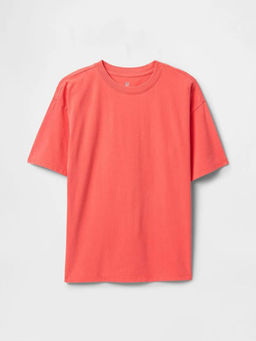 GAP - Boys Orange Relaxed Fit Tie-Dye Round Neck T-shirt