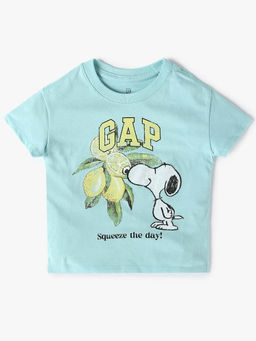 GAP - Girls Blue Graphic Crew Neck T-shirt