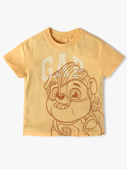 GAP - Boys Yellow Graphic Crew Neck T-shirt