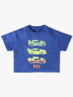 GAP - Boys Blue Graphic Crew Neck T-shirt