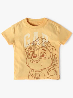 GAP - Boys Yellow Graphic Crew Neck T-shirt
