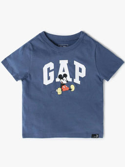 GAP - Boys Navy Blue Cartoon Crew Neck T-shirt