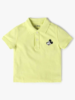 GAP - Boys Green Cartoon Embroidered Polo T-shirt