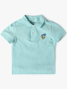 GAP - Boys Blue Solid Half Sleeve Polo T-Shirt