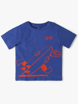 GAP - Boys Blue Graphic Crew Neck T-shirt