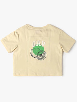 GAP - Boys Beige Graphic Crew Neck T-shirt