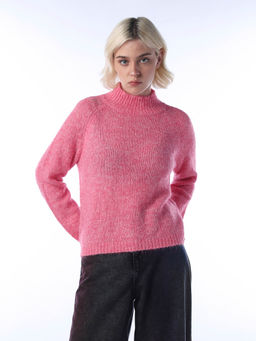 ONLY - Women Solid Regular Fit Pink Sweater