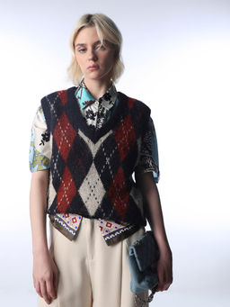 ONLY - Women Regular Fit Navy Blue Sweater