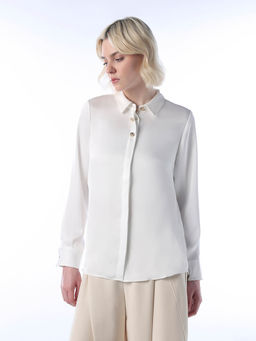 ONLY - Women Solid Loose Fit White Shirt