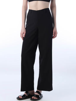 ONLY - Women Solid Flared High-Rise Black Pant