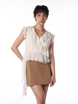 ONLY - Women Solid Regular Fit White Top
