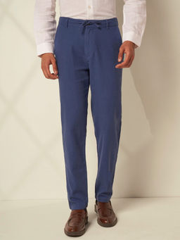 Selected - Blue Organic Cotton Slim Fit Pants