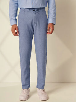 Selected - Blue Organic Cotton Slim Fit Pants