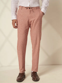 Selected - Red Organic Cotton Slim Fit Pants