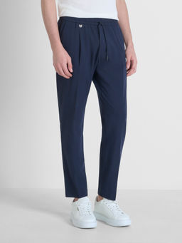 Antony Morato - Men Blue Solid Mid Rise Slim Fit Trouser
