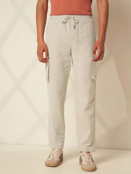 Selected - Beige Cotton Cargo Pants