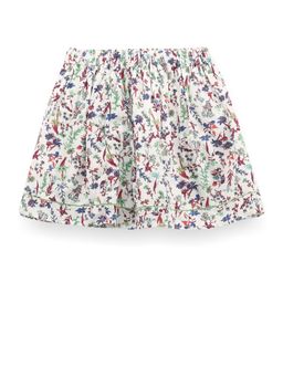 Tommy Hilfiger - Girls Printed Regular Fit Mid Rise White Skirt