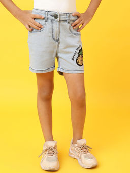 Tales & Stories - Blue Solid Shorts