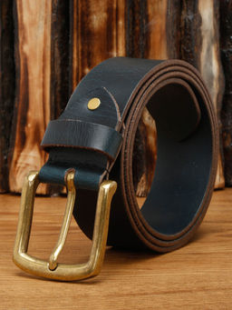 Louis Stitch - Mens Blue Casual Italian Leather Belt