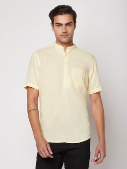 CRIMSOUNE CLUB - Men Simplistic Lemon Kurta
