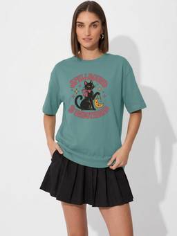 MIXT by Nykaa Fashion - Green Oversized T-Shirt