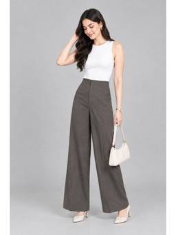 Twenty Dresses by Nykaa Fashion - White Polyester Sleeveless Top & Wide Leg Pant