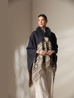 Dusala India - Dusala Arctic Dune Vegan Fur Cape