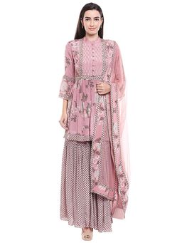 Soup by Sougat Paul - Windance Mellow Top with Sharara and Dupatta