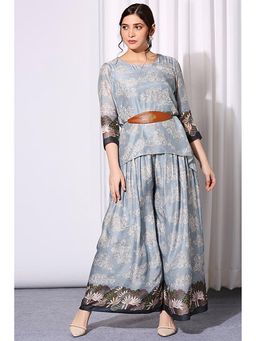 Soup by Sougat Paul - Printed Asymmetrical Tunic with Palazzo Co-Ord Set
