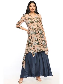 Soup by Sougat Paul - Orchid Bloom Peach Kurta with Pant