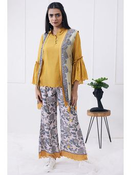 Soup by Sougat Paul - Yellow Tunic with Pant and Jacket