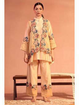 Soup by Sougat Paul - Sadira Beige Kurta with Pant and Jacket