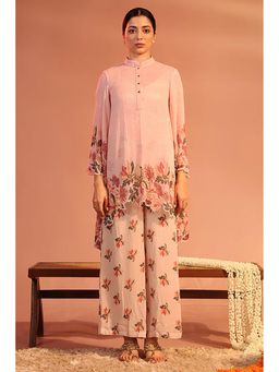 Soup by Sougat Paul - Pink Georgette Tunic with Pant