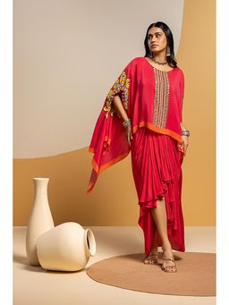 Soup by Sougat Paul - Taarani Embellished Top with Skirt and Cape