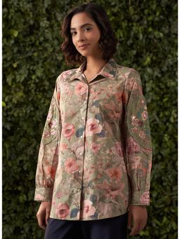 Lakshita - Green Printed Cotton Shirt For Women