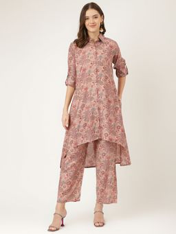 Divena - Blue Foil Printed Muslin Co-ord Set