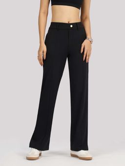 Blissclub - Women Black Ultimate Straight Tailored Pant