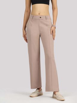 Blissclub - Women Mauve Ultimate Straight Tailored Pant