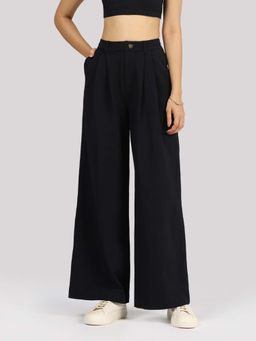 Blissclub - Women Black Korean Tailored Pant
