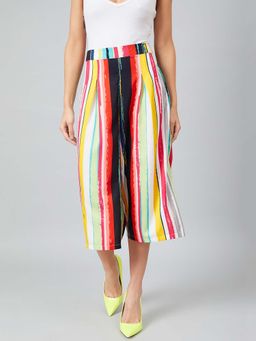AAREIN - Multi-Color Colorblock Casual Culottes
