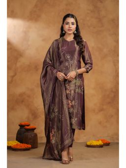 Autumnlane - Ritvi Mulberry Shimmer Work Premium Kurta with Pant and Dupatta (Set of 3)