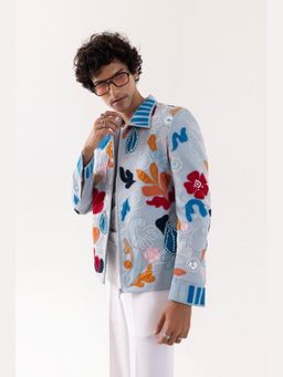 PAARSH - Men Blue Azure Jacket